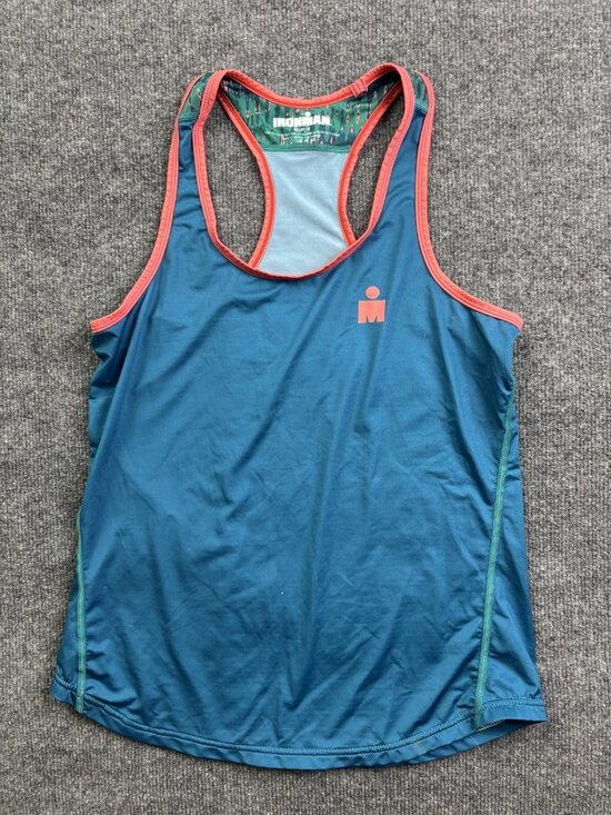 IRONMAN Tops - IRONMAN Tank Top Womens Medium Blue Racerback Scoop Neck Running Athletic